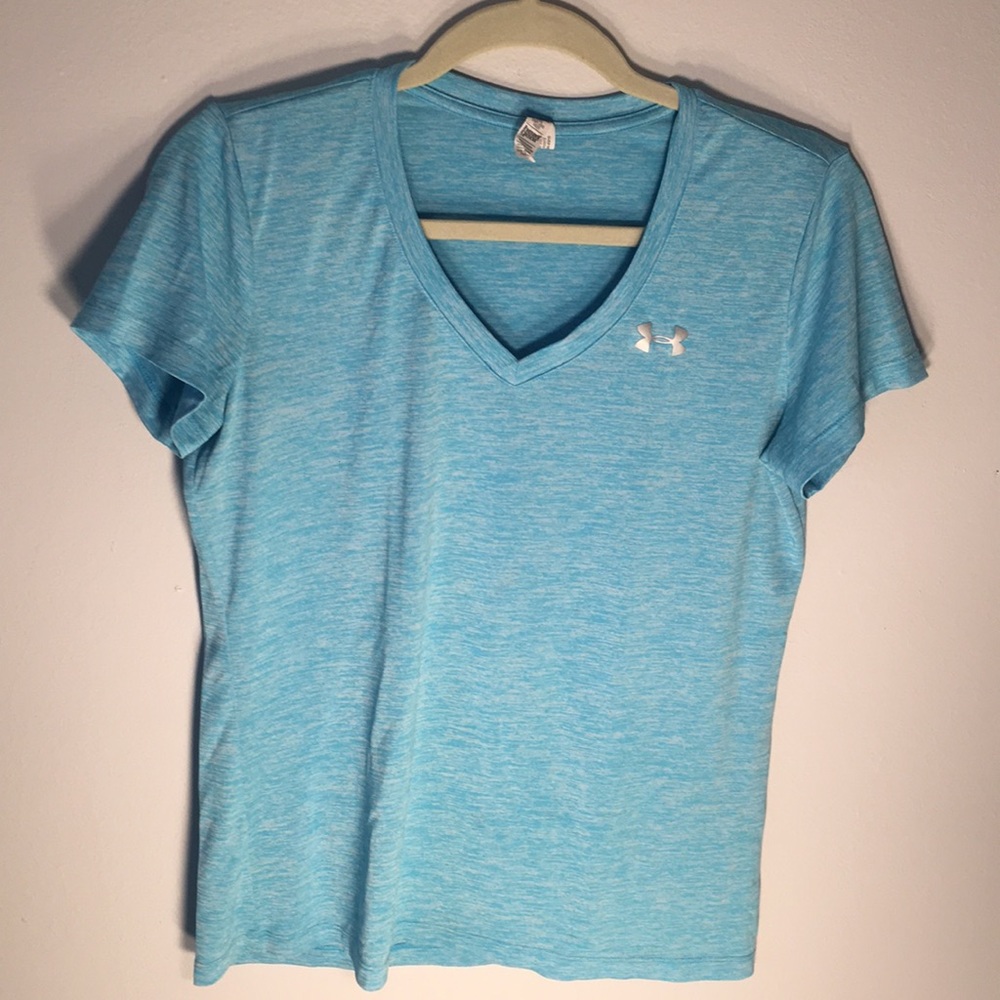 Blue athletic v neck